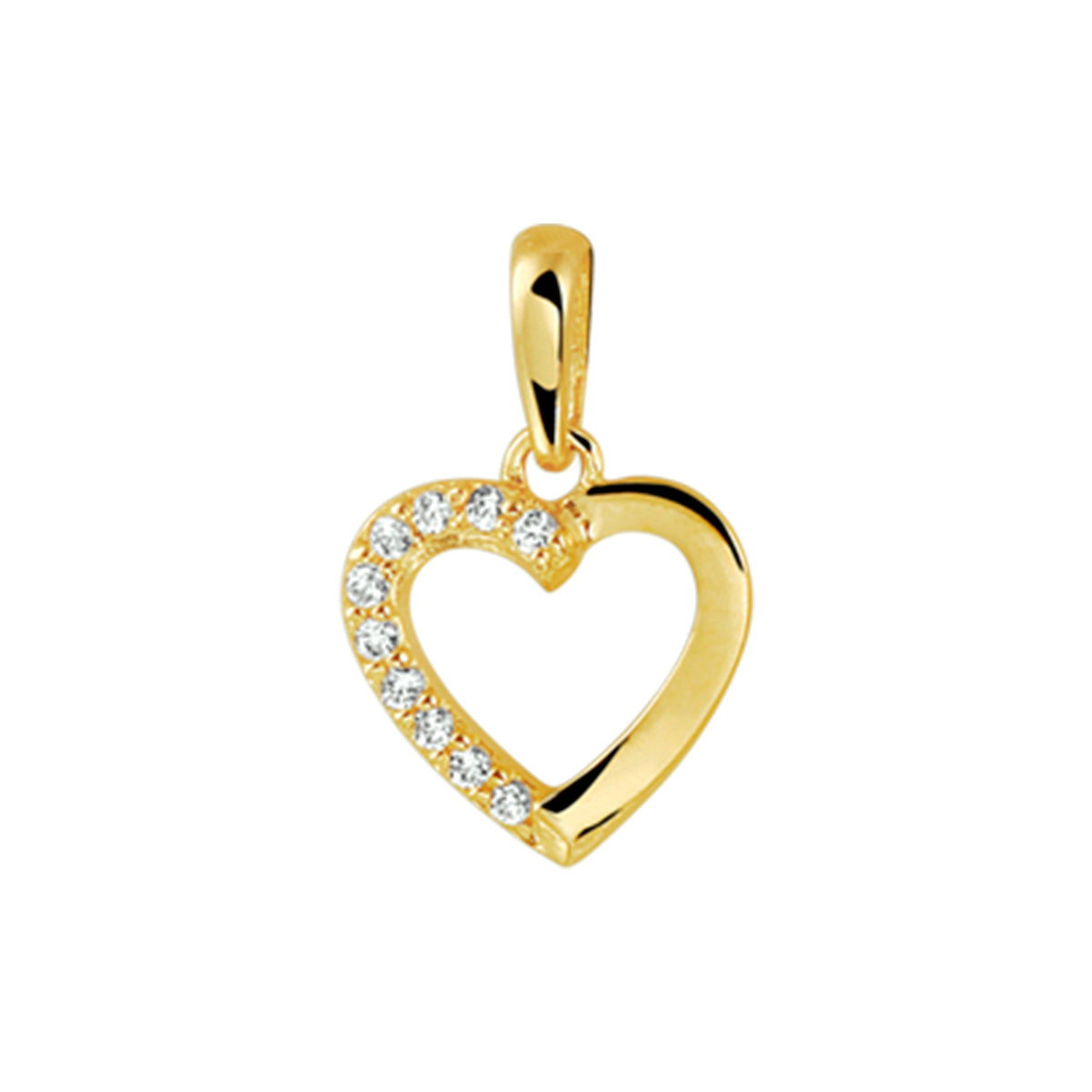 Fantasy Collection Hanger hart zirkonia 14K geelgoud