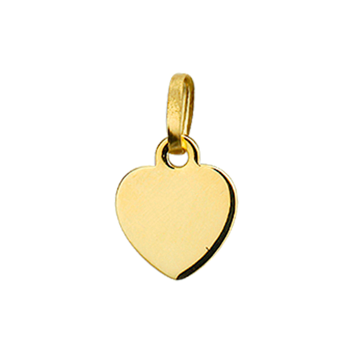 Fantasy Collection Graveerhanger hart poli/mat 14K geelgoud