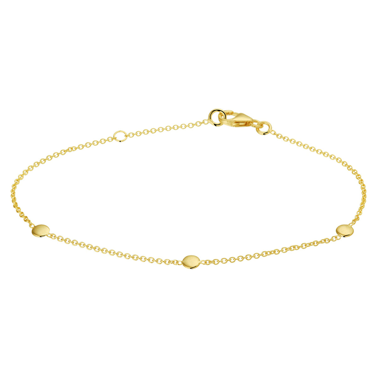 Fantasy Collection Armband rondjes 17 + 2 cm 14K geelgoud