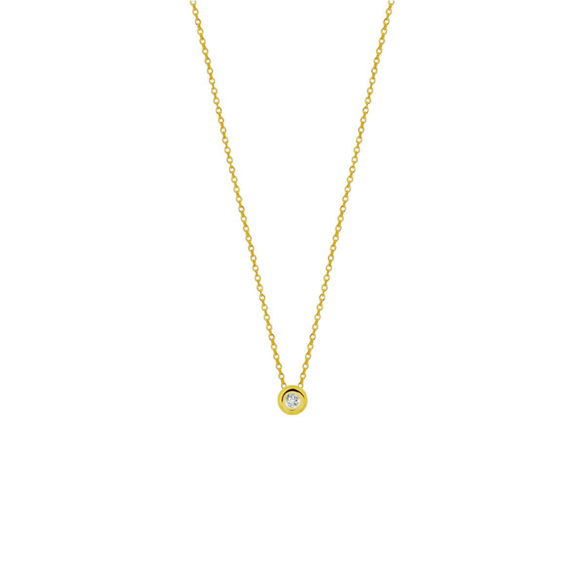 Fantasy Collection Collier diamant 0.01ct h si 41 - 43 - 45 cm 14K geelgoud
