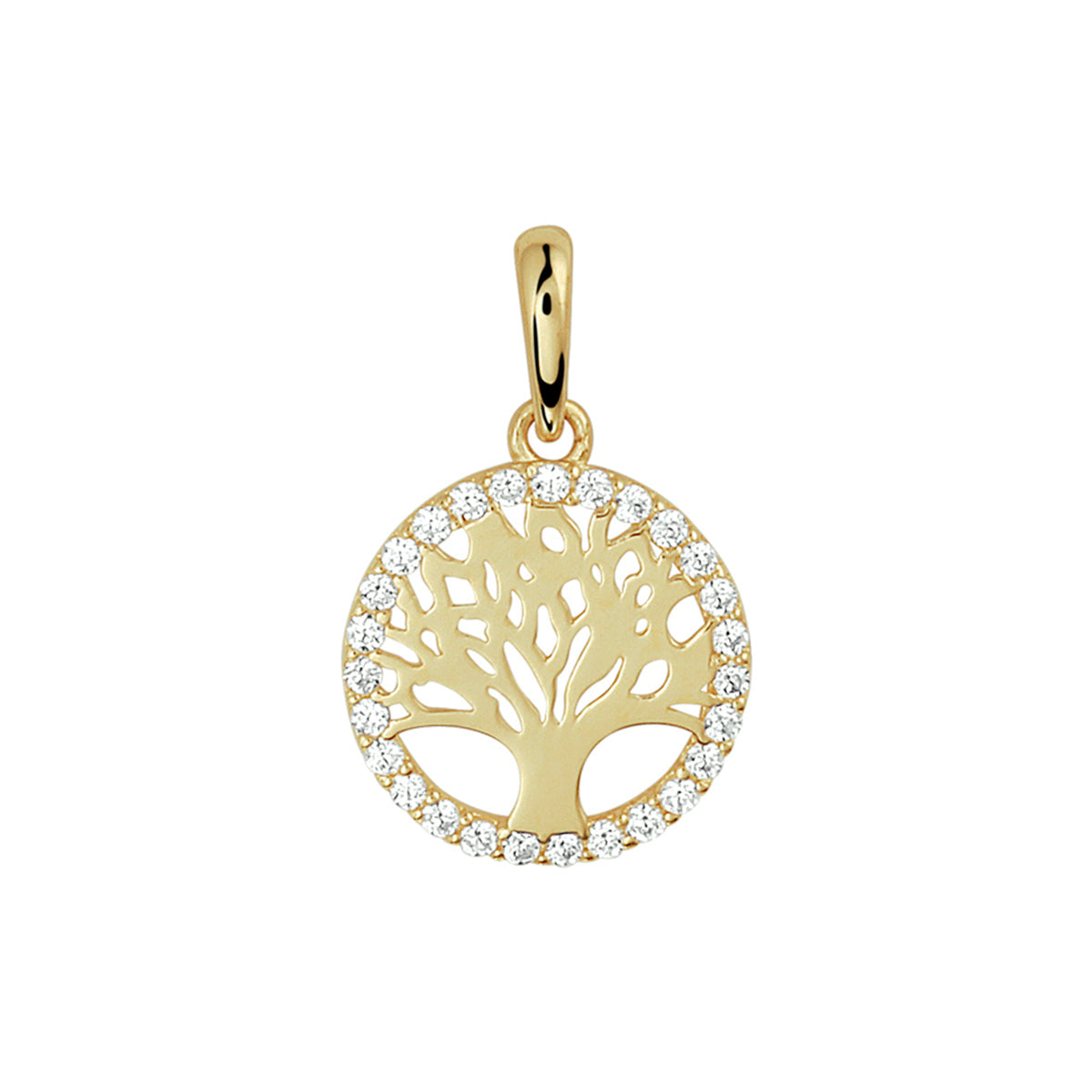 Fantasy Collection Hanger levensboom zirkonia 14K geelgoud