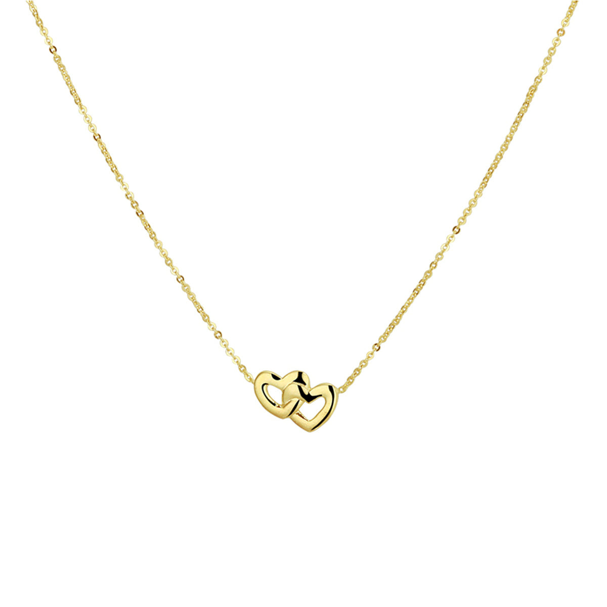 Fantasy Collection Collier hartjes 42 + 3 cm 14K geelgoud