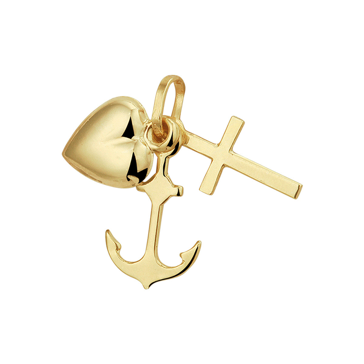 Fantasy Collection Hanger geloof, hoop en liefde 14K geelgoud