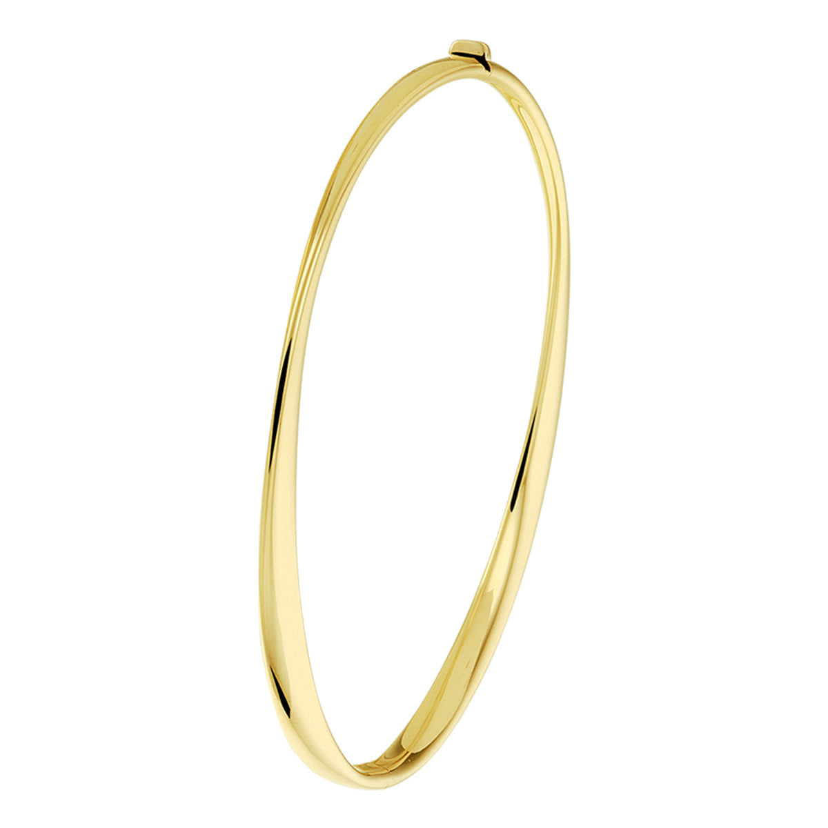 Fantasy Collection Bangle scharnier gedraaid 4 x 60 mm 14K geelgoud