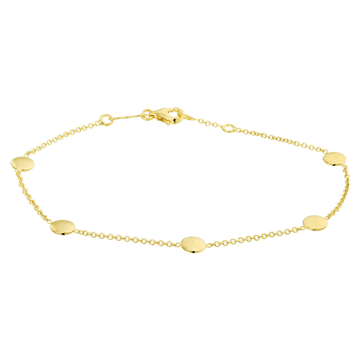 Fantasy Collection Armband rondjes 18 - 19 cm 14K geelgoud
