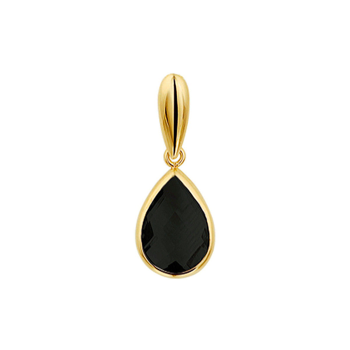 Fantasy Collection Hanger onyx 12,5 mm 14K geelgoud