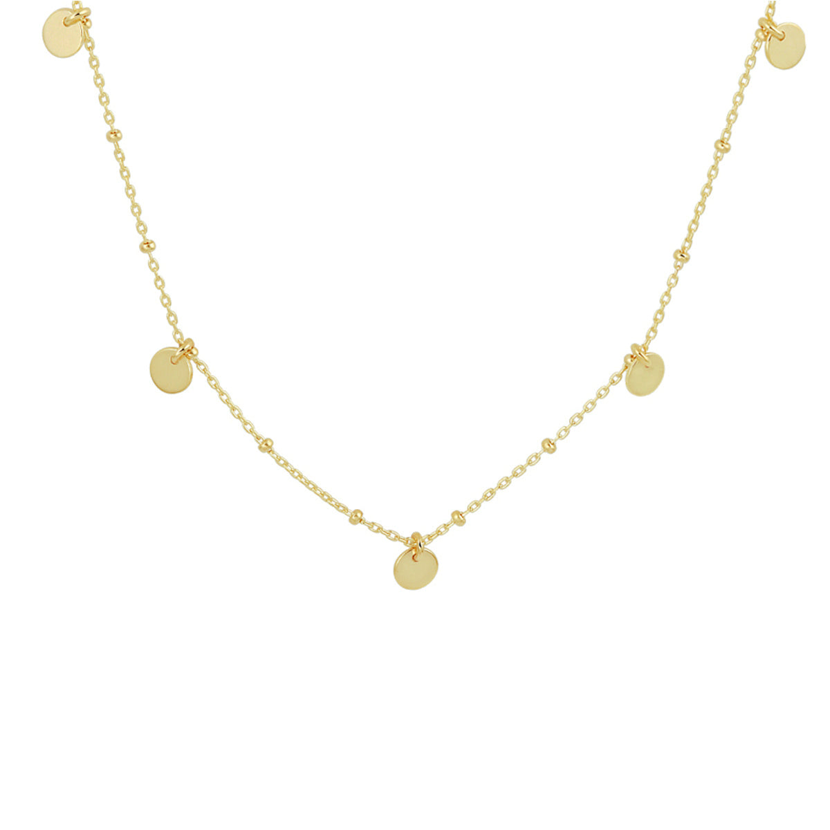 Fantasy Collection Collier rondjes 41 + 3 cm 14K geelgoud