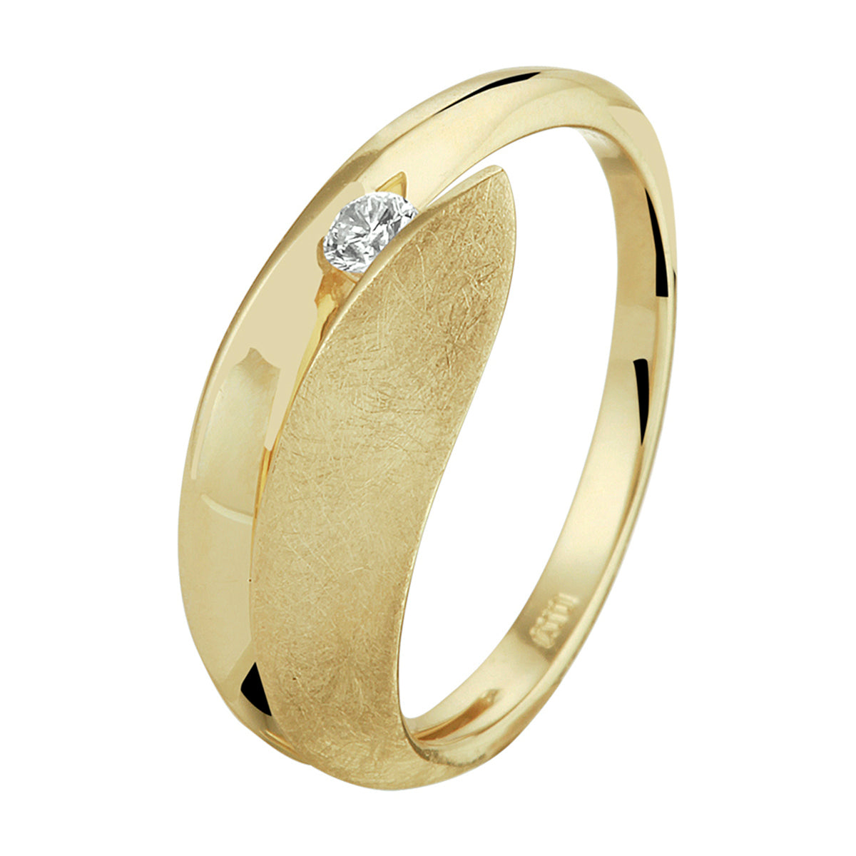 Fantasy Collection Ring diamant 0.07ct h si 14K geelgoud