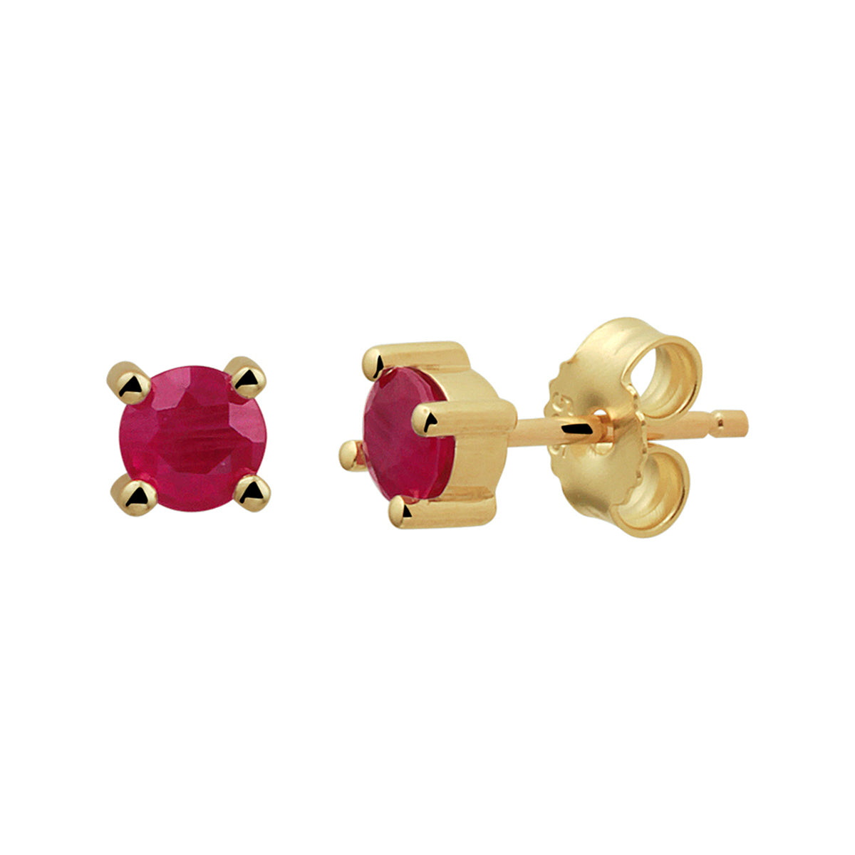 Fantasy Collection Oorbellen robijn 14K geelgoud