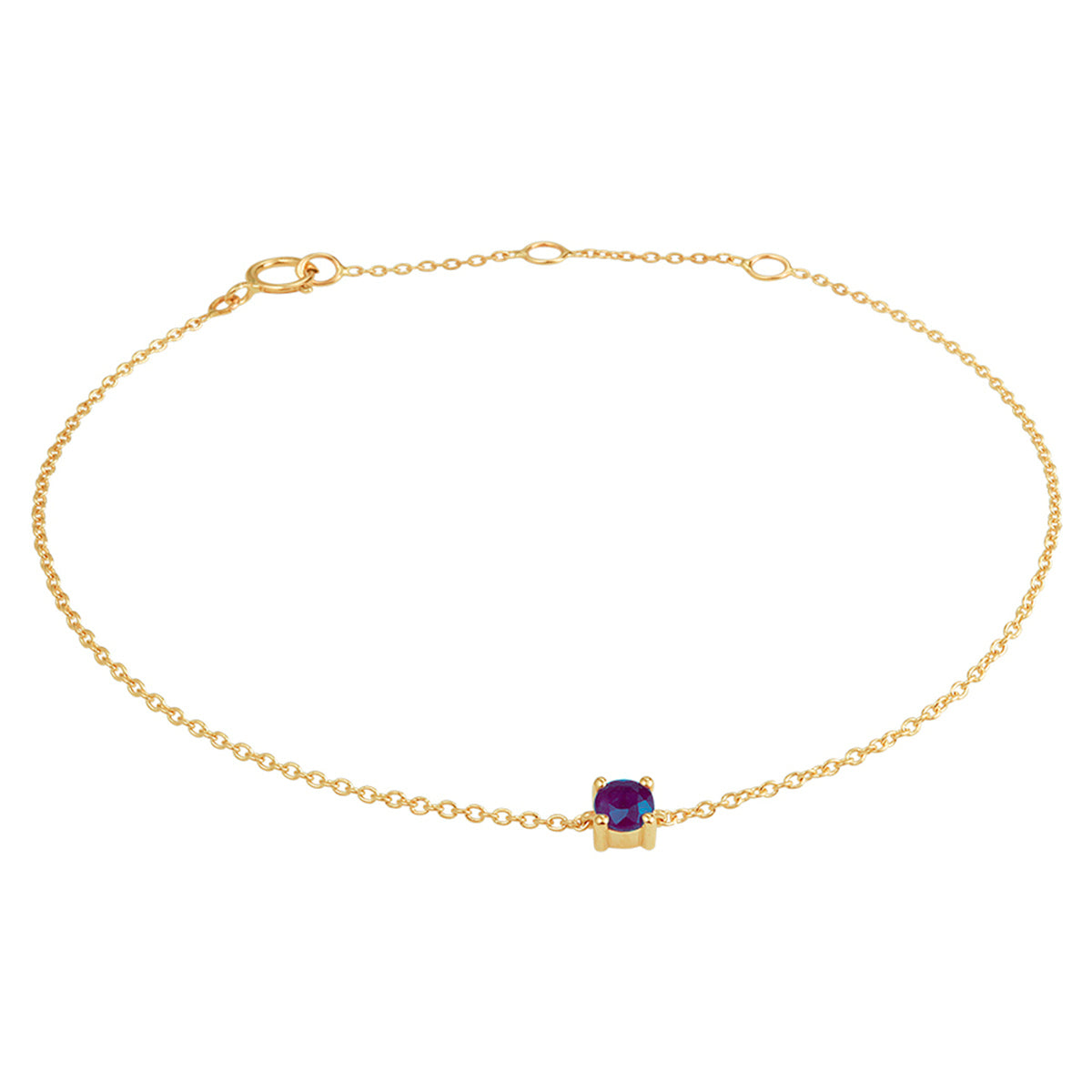 Fantasy Collection Armband saffier 15,5 - 17 - 18,5 cm 14K geelgoud