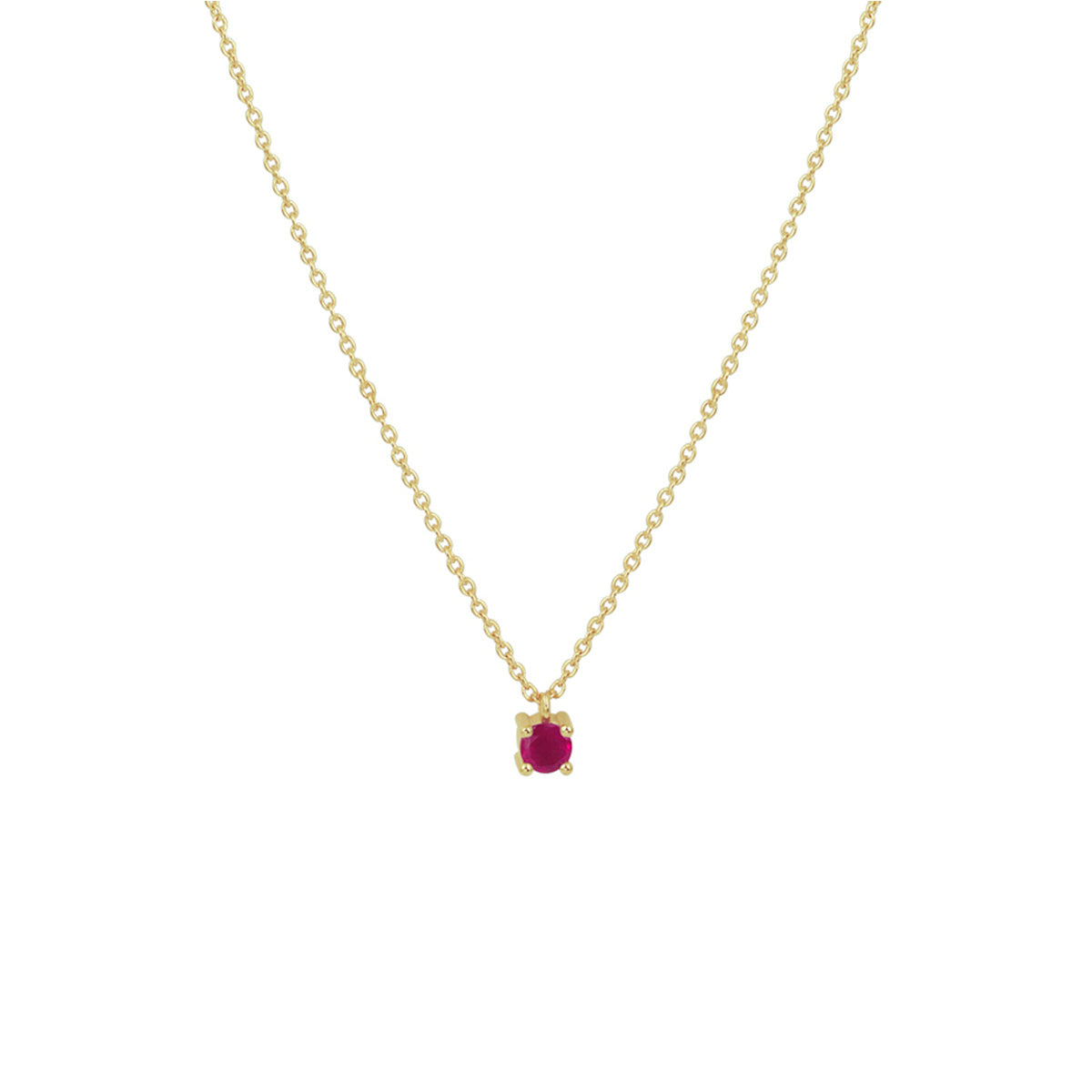 Fantasy Collection Collier robijn 40 - 42 - 44 cm 14K geelgoud
