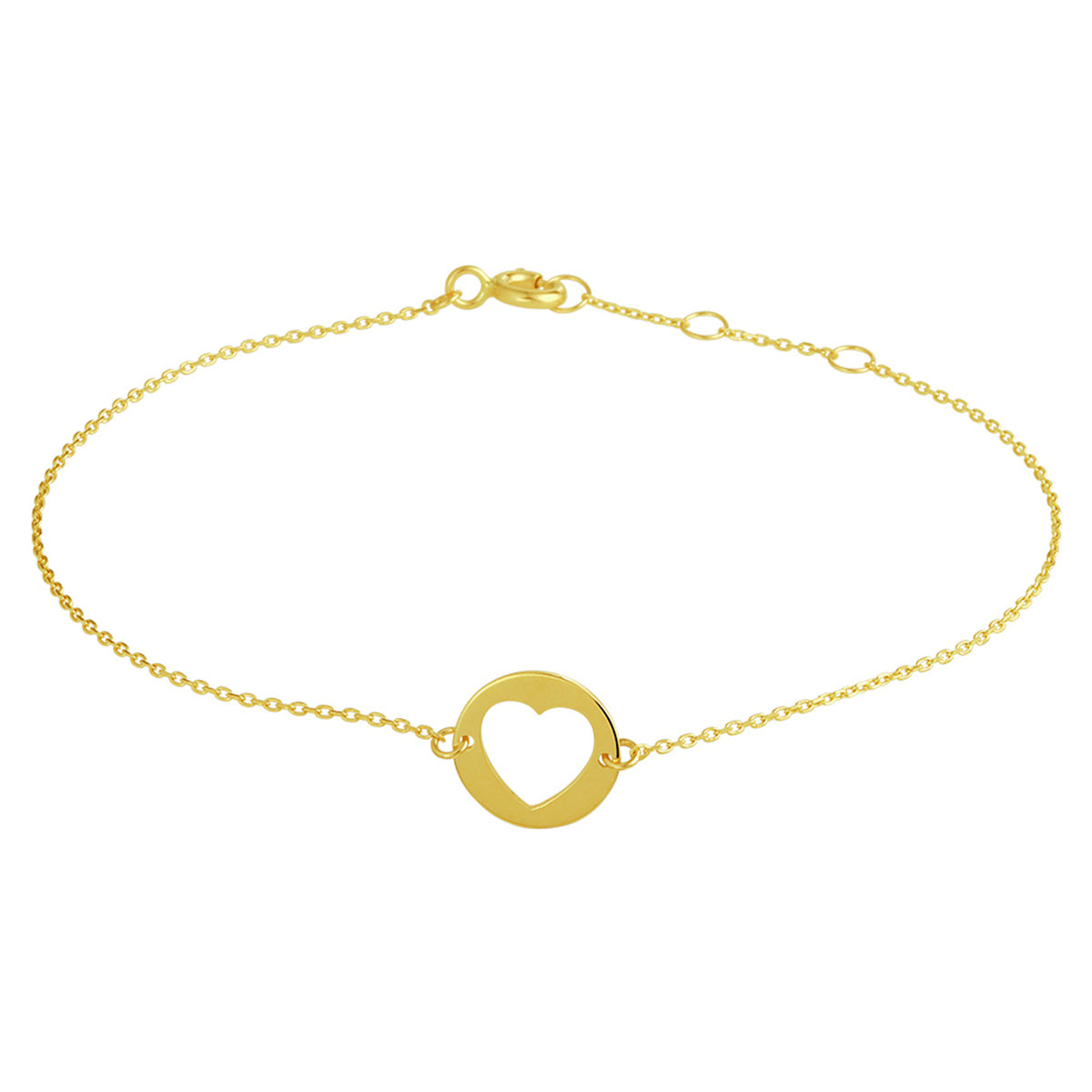 Fantasy Collection Armband hart 16,5 - 17,5 - 18,5 cm 14K geelgoud