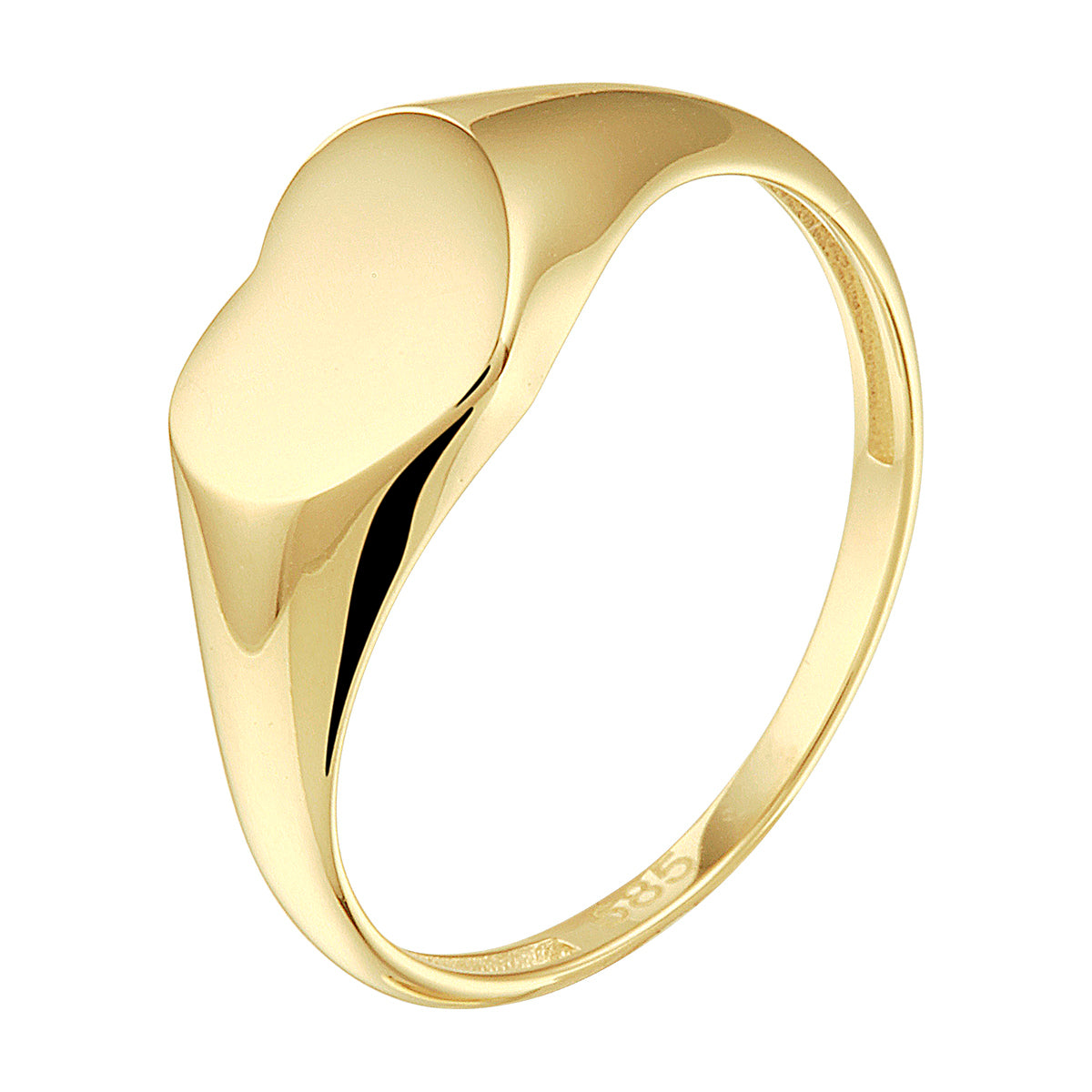 Fantasy Collection Graveerrring hart 14K geelgoud