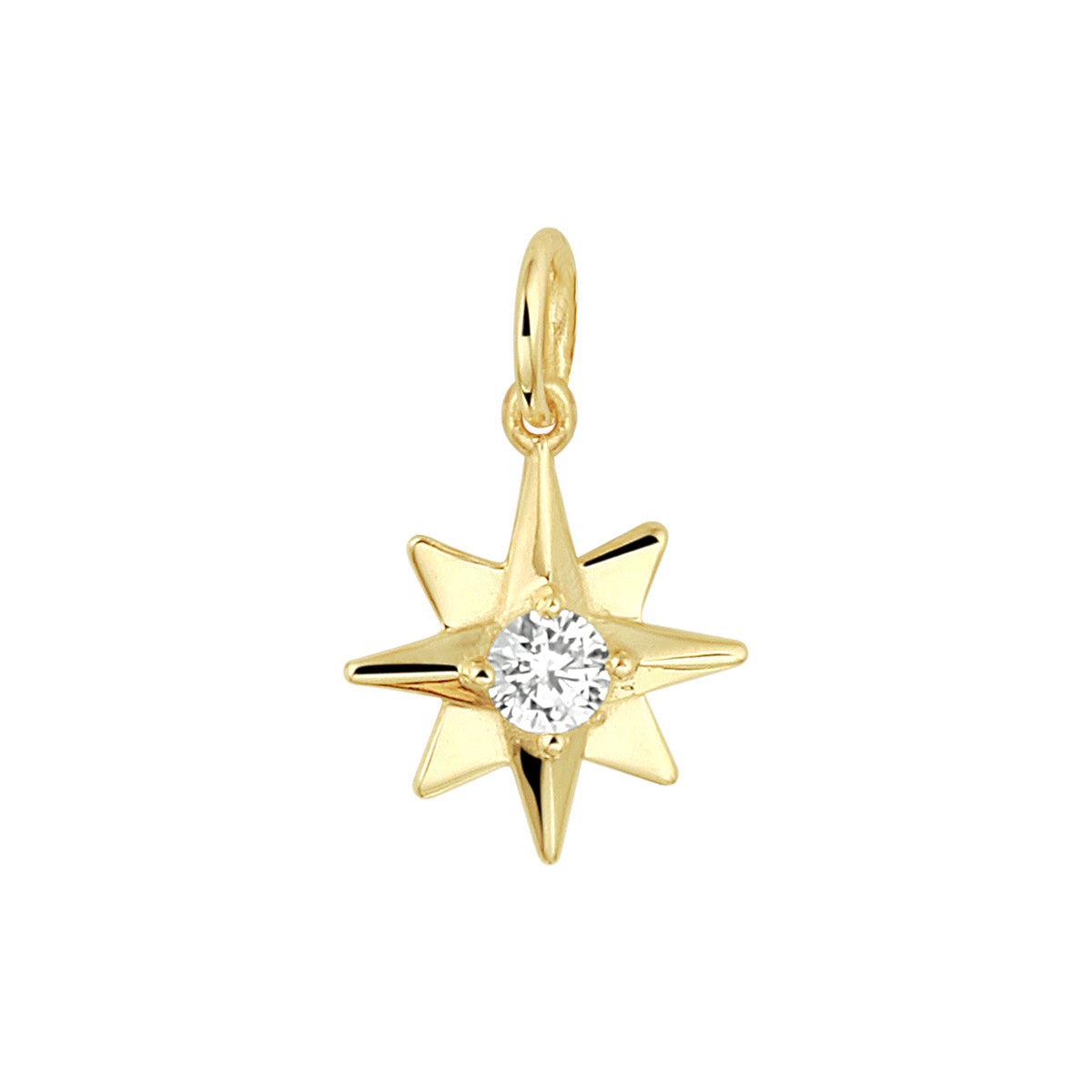 Fantasy Collection Hanger poolster zirkonia 14K geelgoud