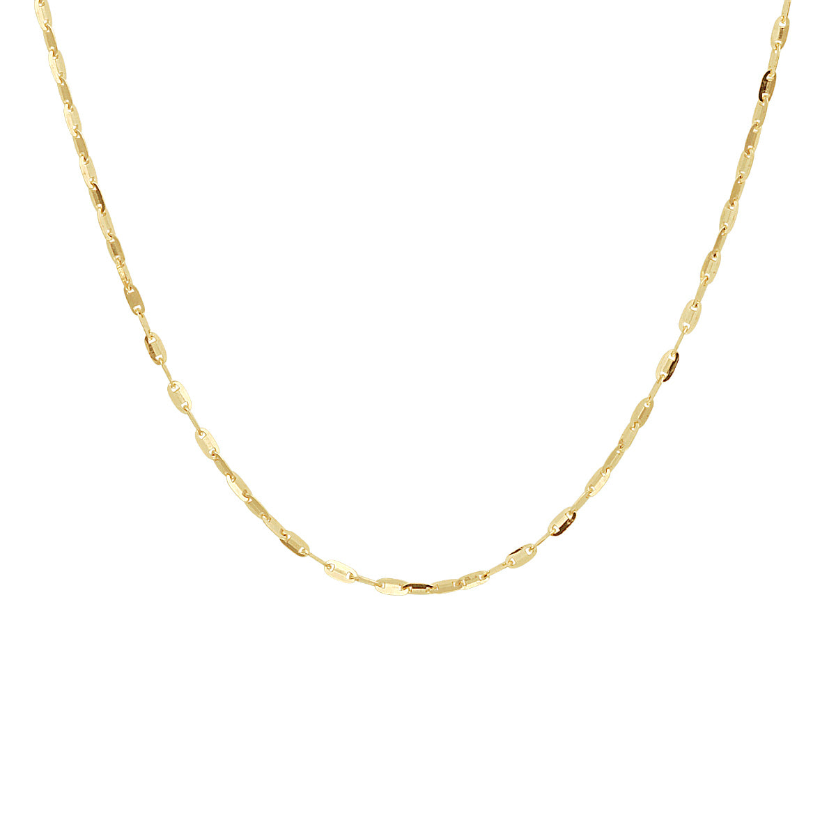 Fantasy Collection Collier plaatjes 1,5 mm 41 - 43 - 45 cm 14K geelgoud