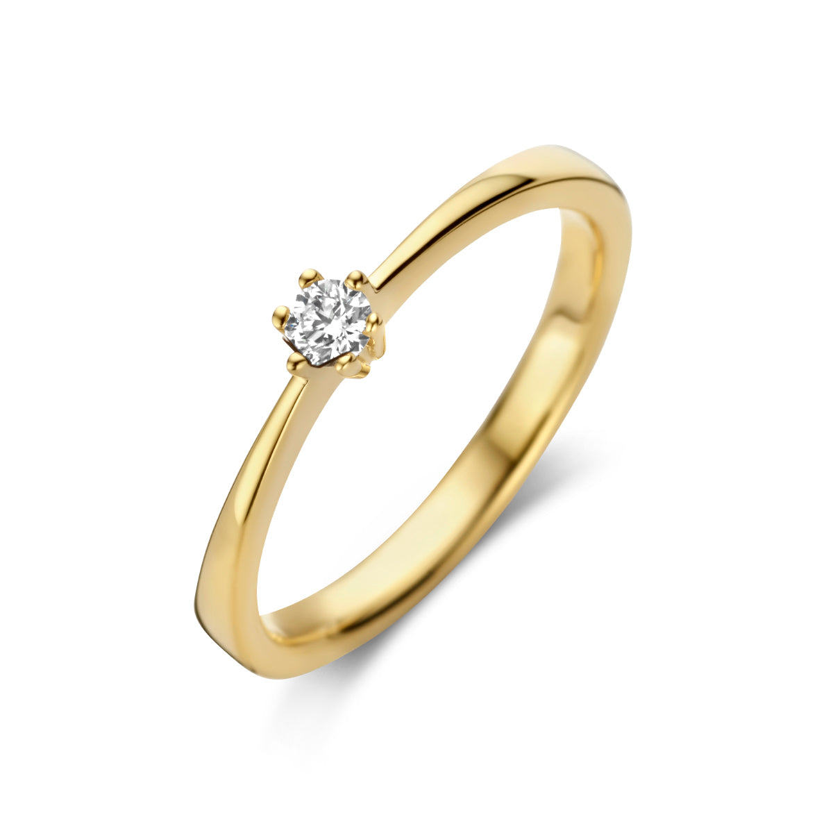 Fantasy Collection Aanzoeksring diamant 0.10ct h si 14K geelgoud