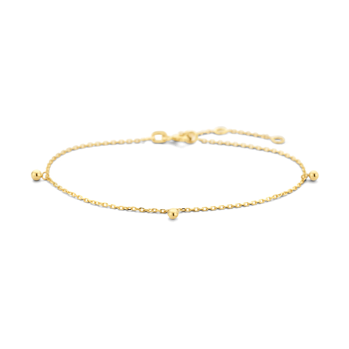 Fantasy Collection Armband bolletjes 16 - 17,5 - 19 cm 14K geelgoud