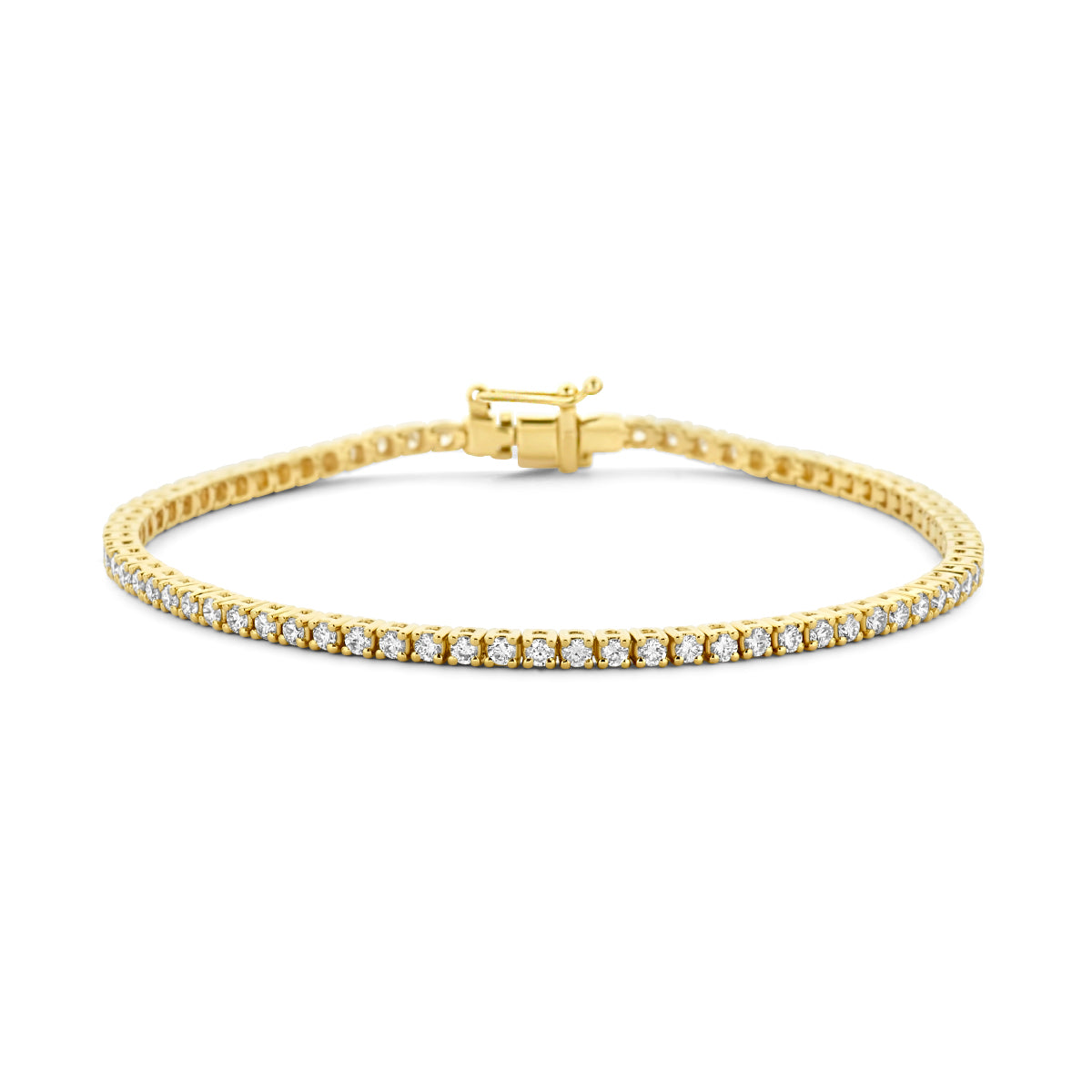 Fantasy Collection Tennisarmband lab grown diamant 2.00ct g si 2,3 mm 17,5 cm 14K geelgoud
