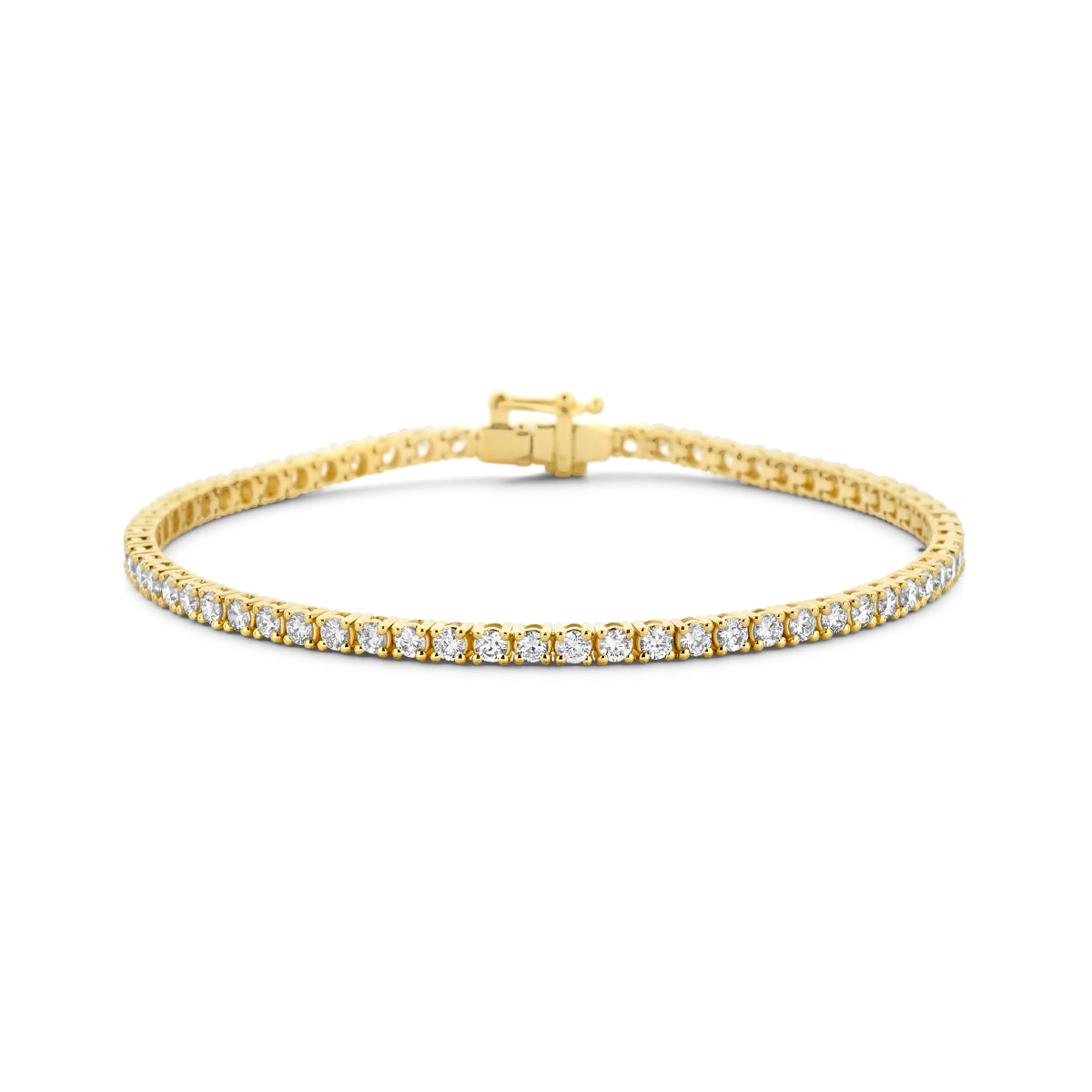 Fantasy Collection Tennisarmband lab grown diamant 3.00ct g si 2,7 mm 17,5 cm 14K geelgoud