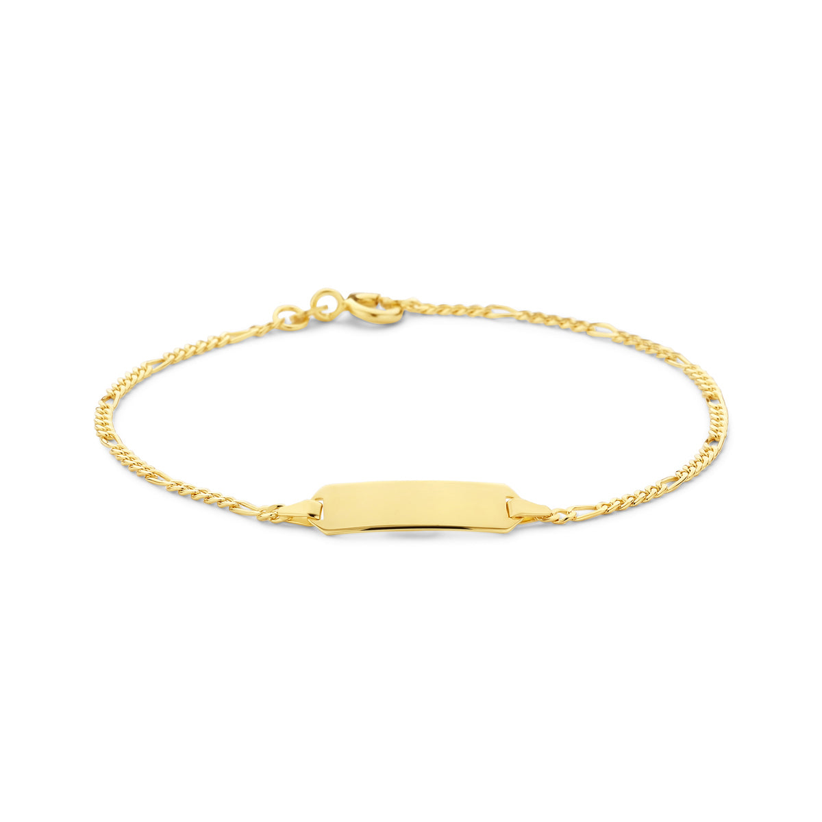 Fantasy Collection Graveerarmband plaat 5,3 mm 15,5 - 19 cm 14K geelgoud