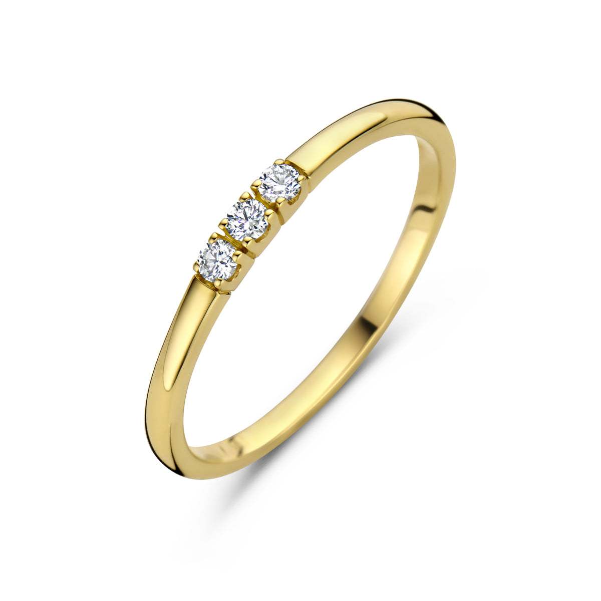 Fantasy Collection Memoire ring trilogie diamant 0.09ct h si 14K geelgoud