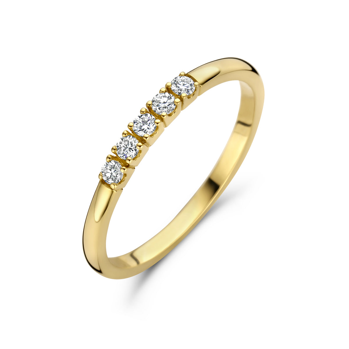 Fantasy Collection Memoire ring diamant 0.15ct h si 14K geelgoud