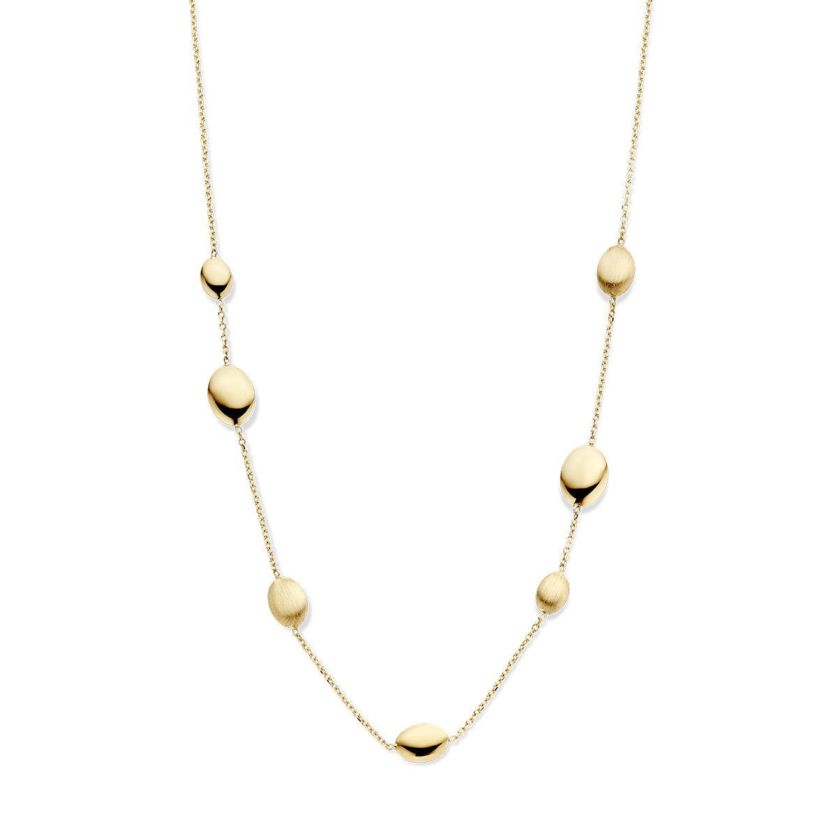 Fantasy Collection Collier 43 cm poli/mat 14K geelgoud