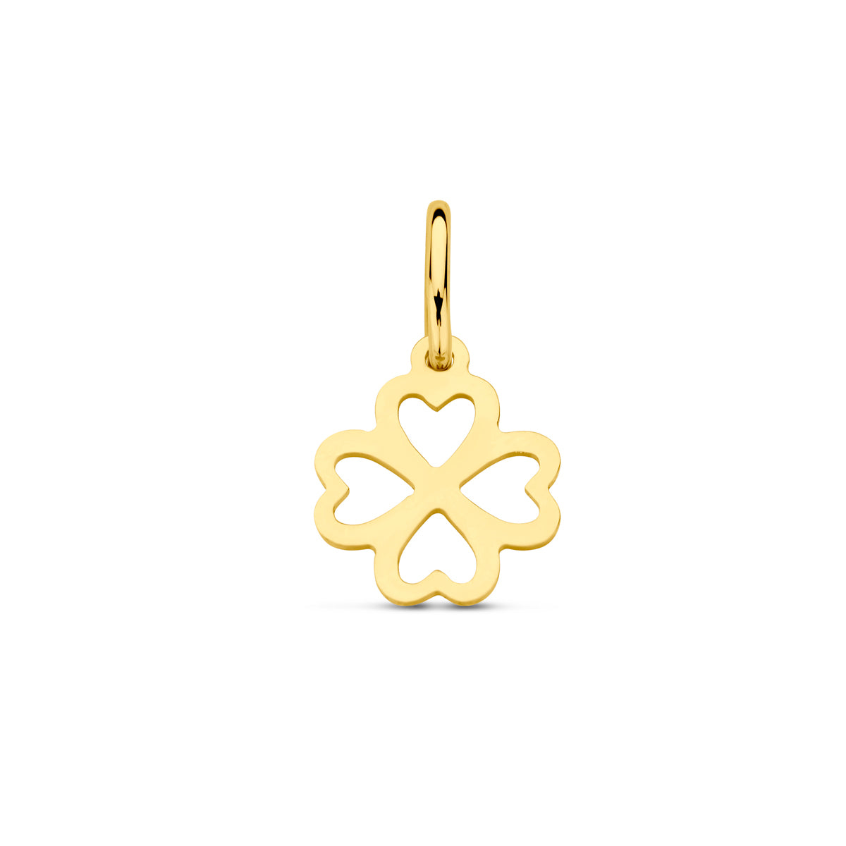 Fantasy Collection Hanger klavertje 8,5 mm 14K geelgoud