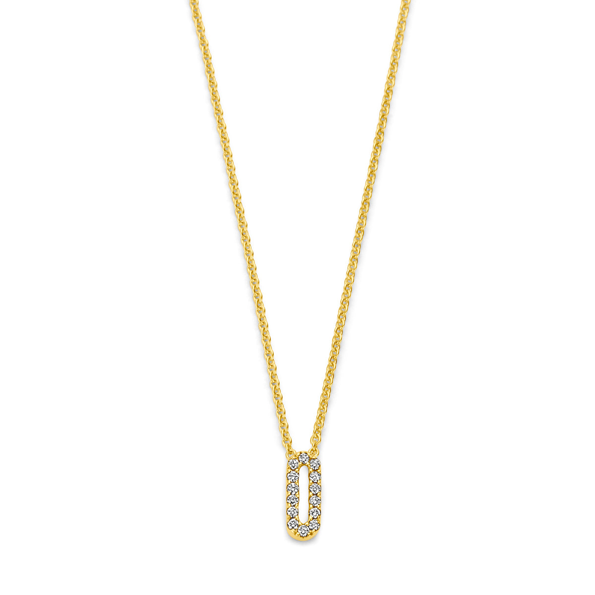 Fantasy Collection Collier diamant 0.05ct h si 41 - 43 - 45 cm 14K geelgoud
