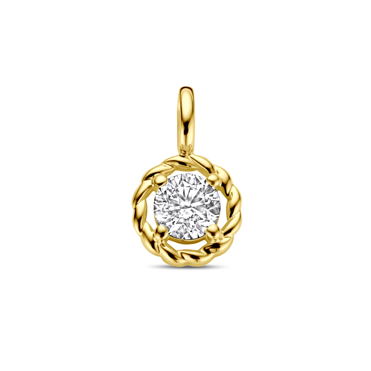 Fantasy Collection Hanger zirkonia 12 mm 14K geelgoud