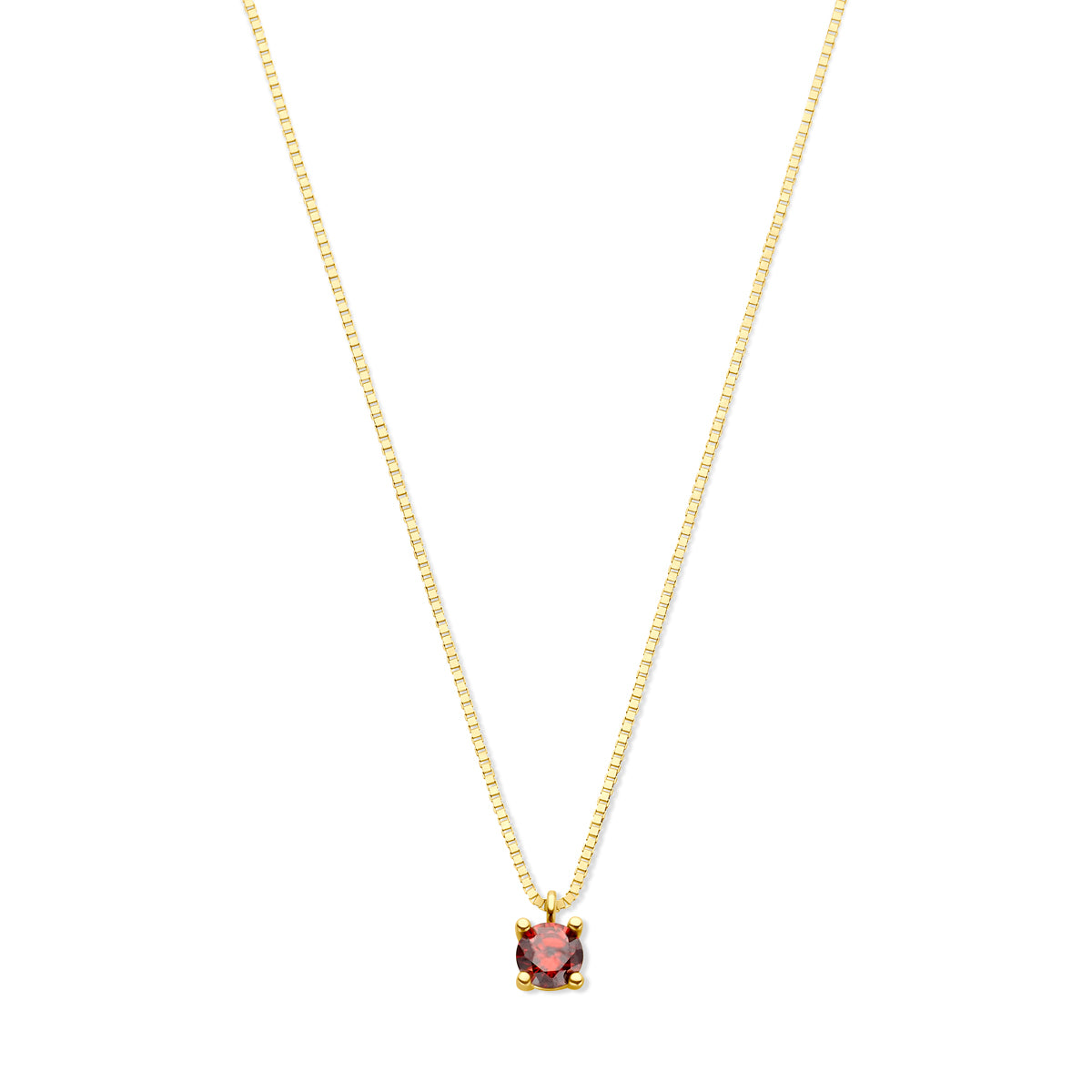 Fantasy Collection Collier venetiaans (vlak) synthetische steen 14K geelgoud