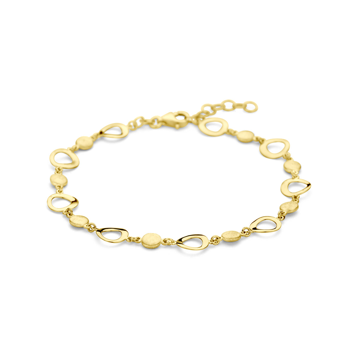 Fantasy Collection Armband 17 + 2 cm poli/mat 14K geelgoud
