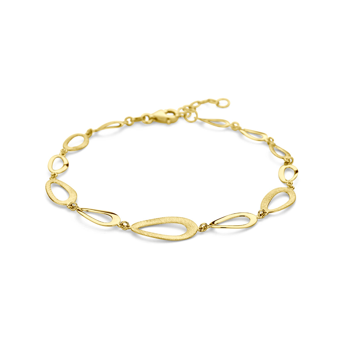 Fantasy Collection Armband 17 + 2 cm poli/mat 14K geelgoud