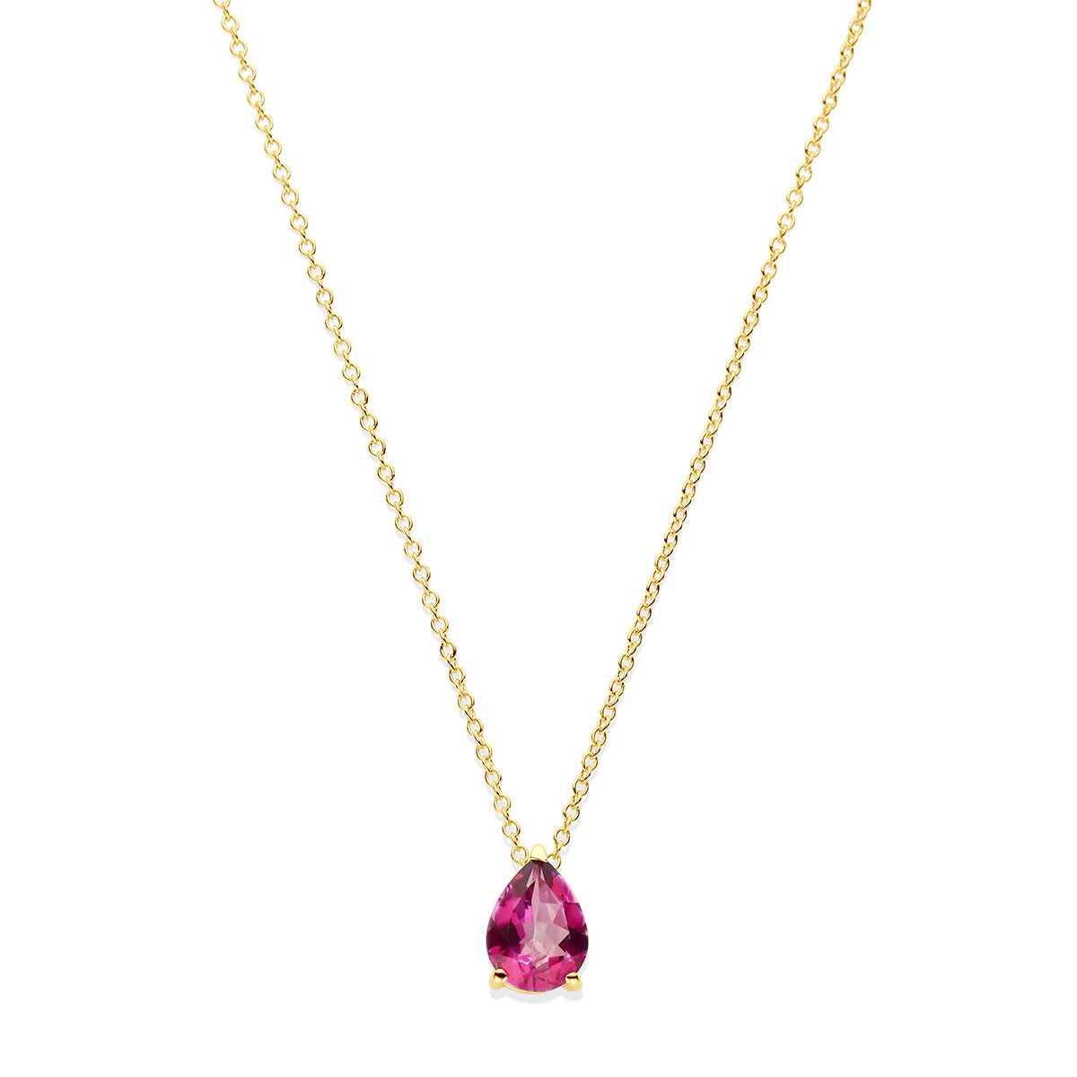 Fantasy Collection Collier roze topaas 42 - 44 cm 14K geelgoud