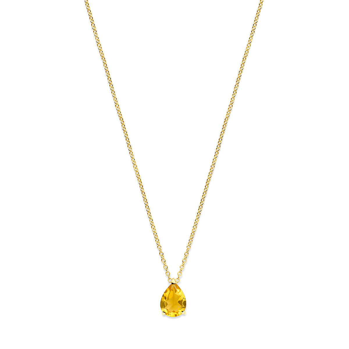 Fantasy Collection Collier citrien 42 - 44 cm 14K geelgoud