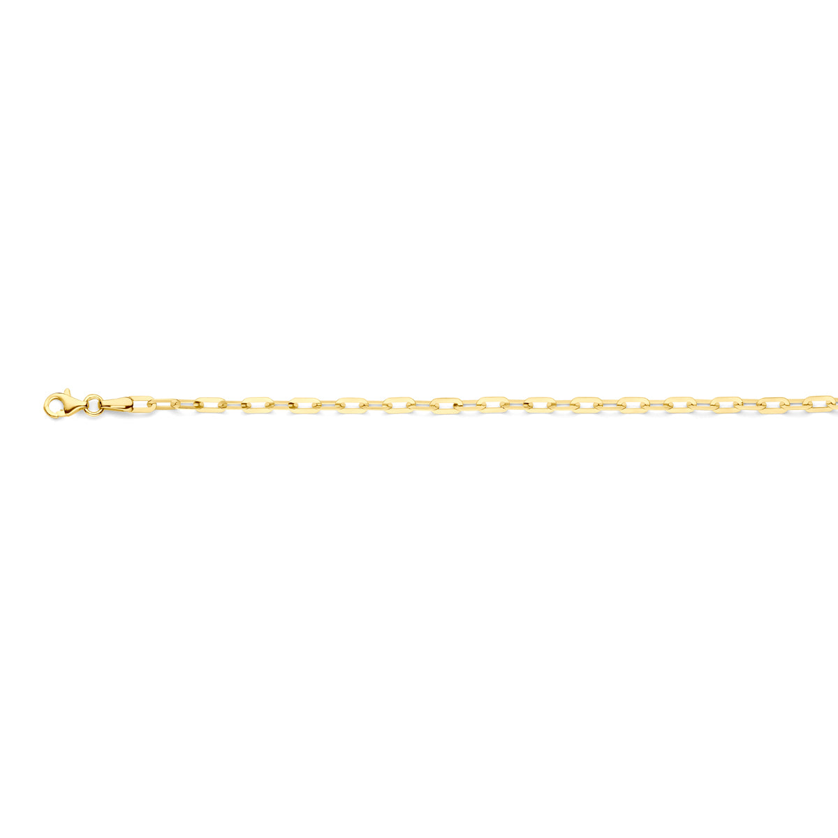 Fantasy Collection Collier paperclip 3 mm 45 cm 14K geelgoud