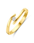 14K Geelgoud Ring Met Zirkonia 4030898 - PansiteNederland.nl