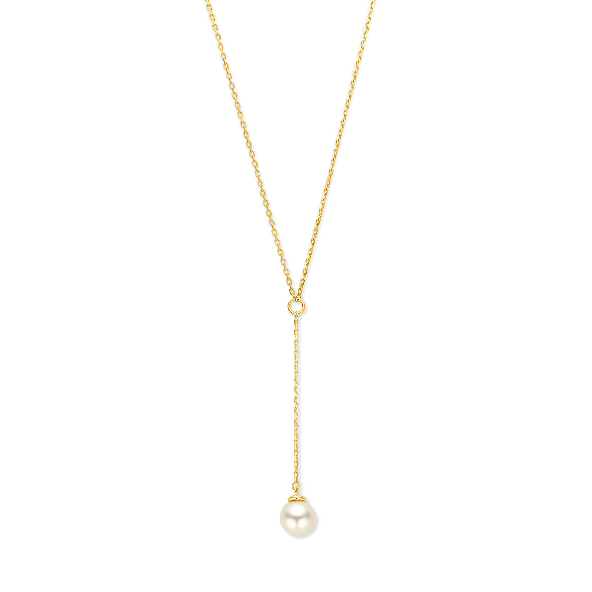 Fantasy Collection Y-collier parel 43 - 45 - 47 14K geelgoud