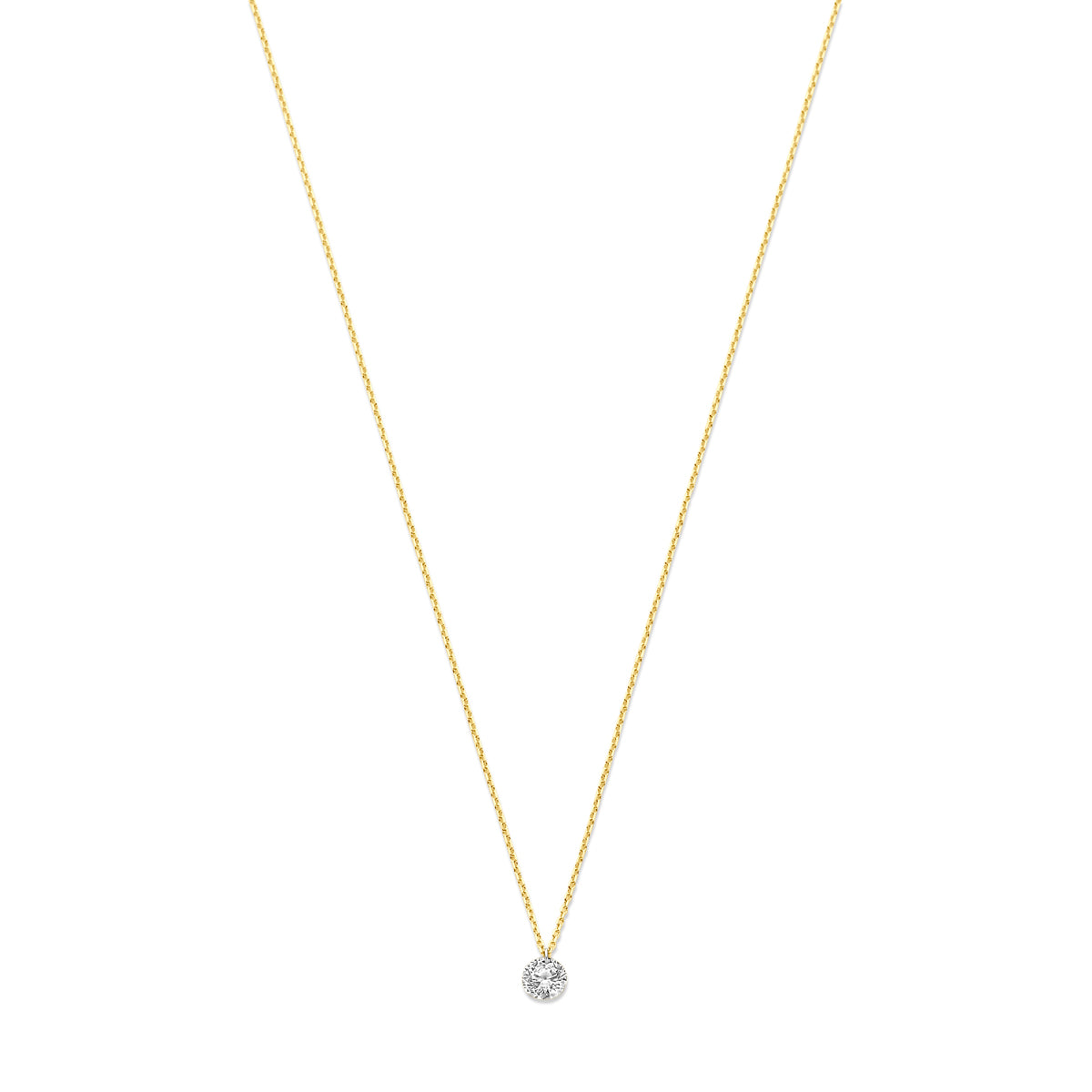 Fantasy Collection Collier lab grown diamant 40 - 42 - 44 cm 0.25ct g si 14K geelgoud
