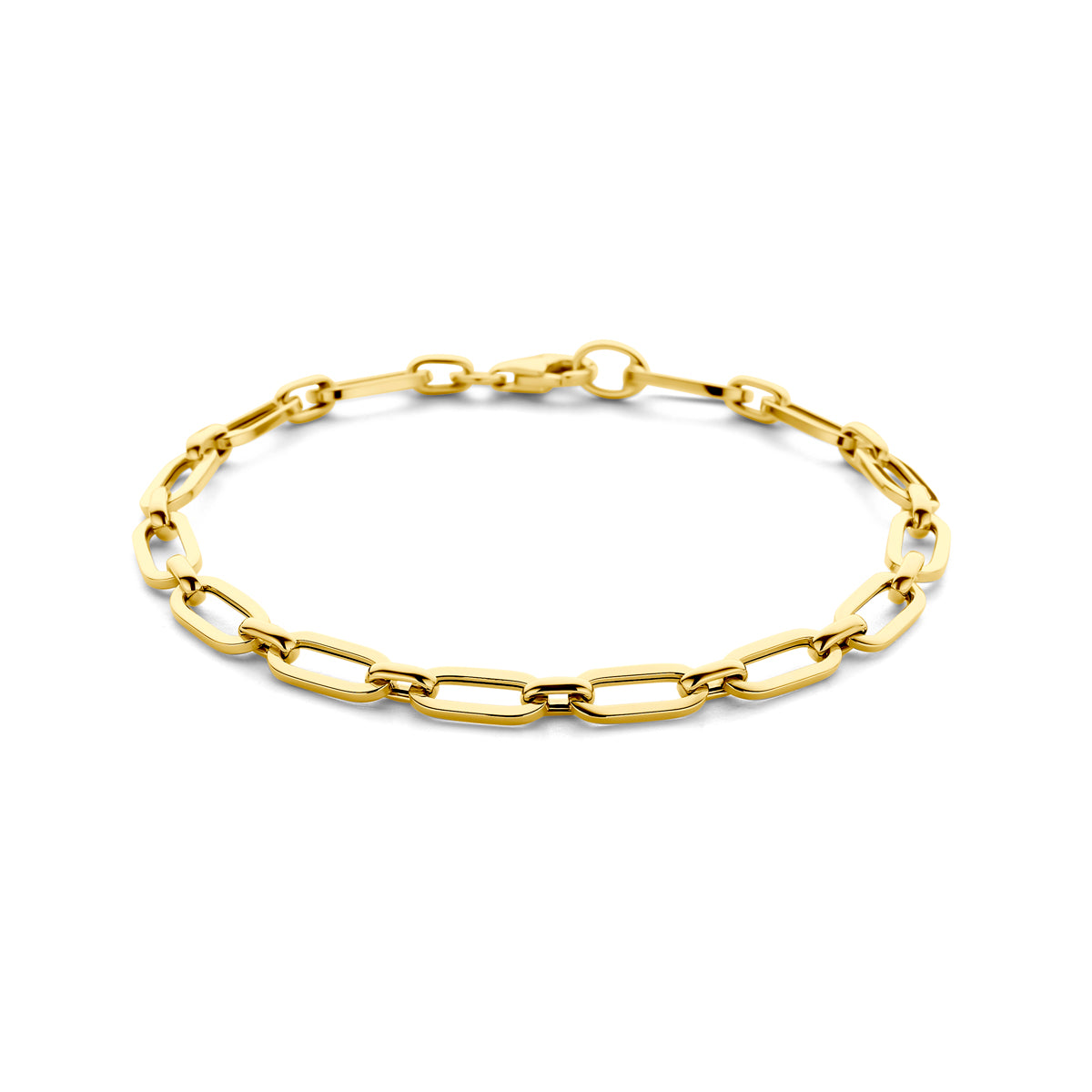 Fantasy Collection Armband paperclip 5,0 mm 19 cm 14K geelgoud