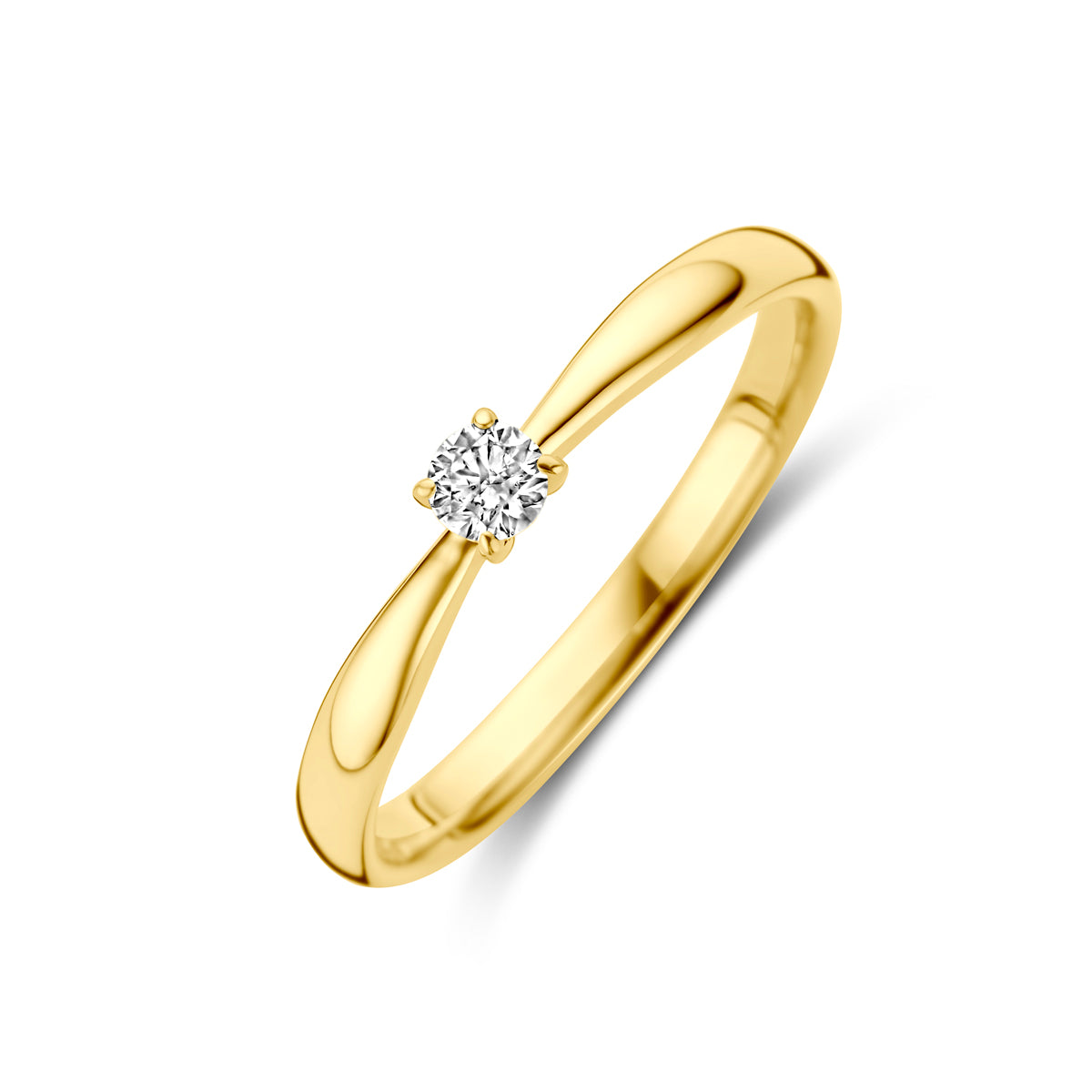 Fantasy Collection Aanzoeksring diamant 0.10ct h si 14K geelgoud