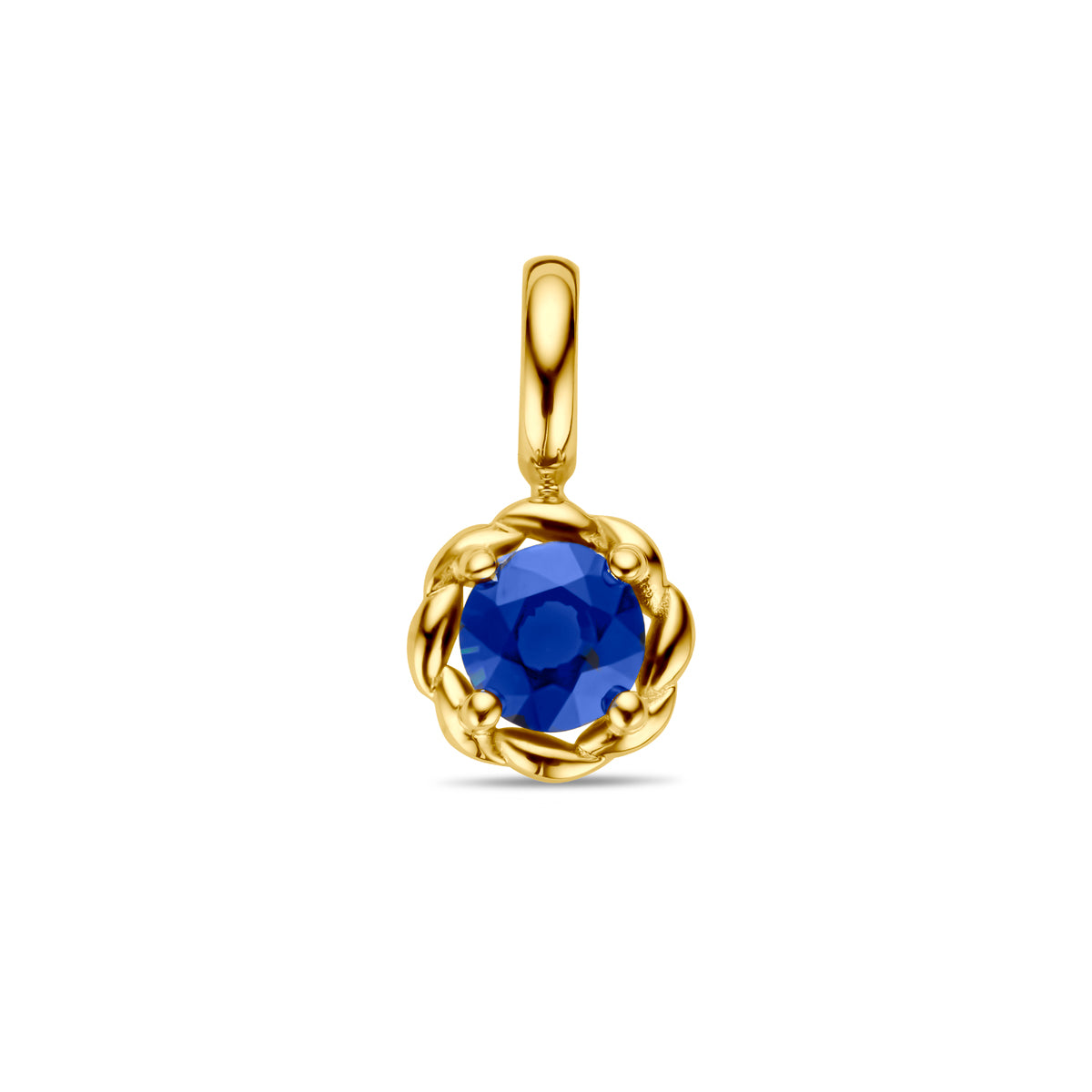 Fantasy Collection Hanger saffier 14K geelgoud