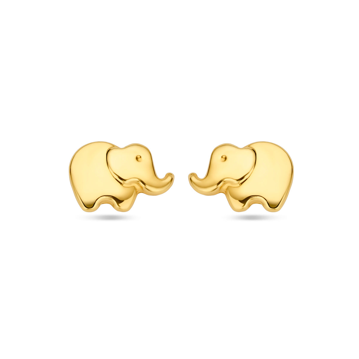 Fantasy Collection Oorbellen olifant 5 mm 14K geelgoud