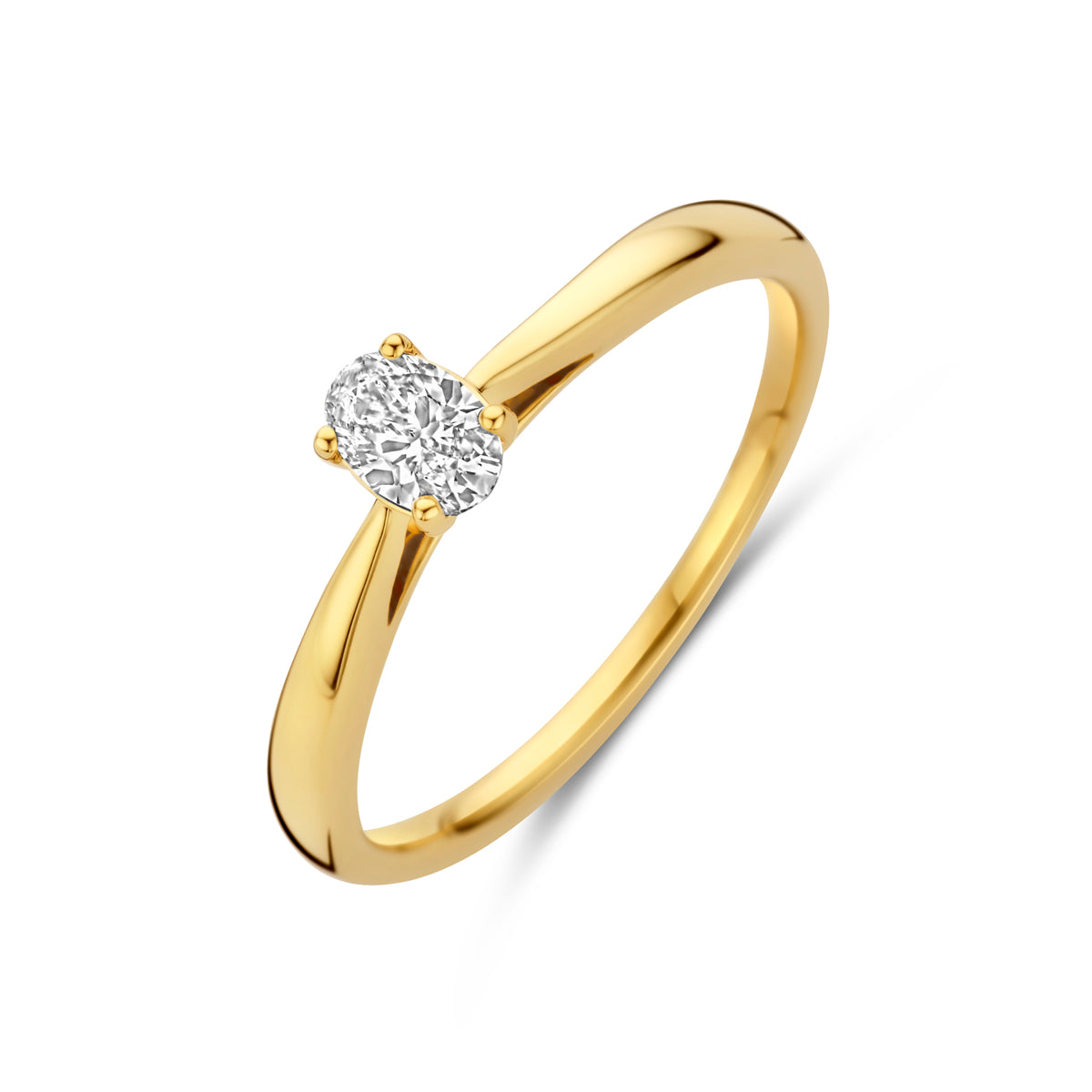 Fantasy Collection Ring lab grown diamant 0.25ct h si 14K geelgoud