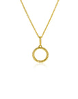 Zinzi Gold 14 krt gouden hanger met open ronde vorm 10mm, met gedraaide buis ZGH400 (zonder collier) - PansiteNederland.nl