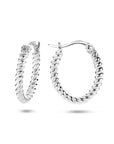 Zilver Gerhodineerd Oorringen Gedraaid 1337454 - PansiteNederland.nl