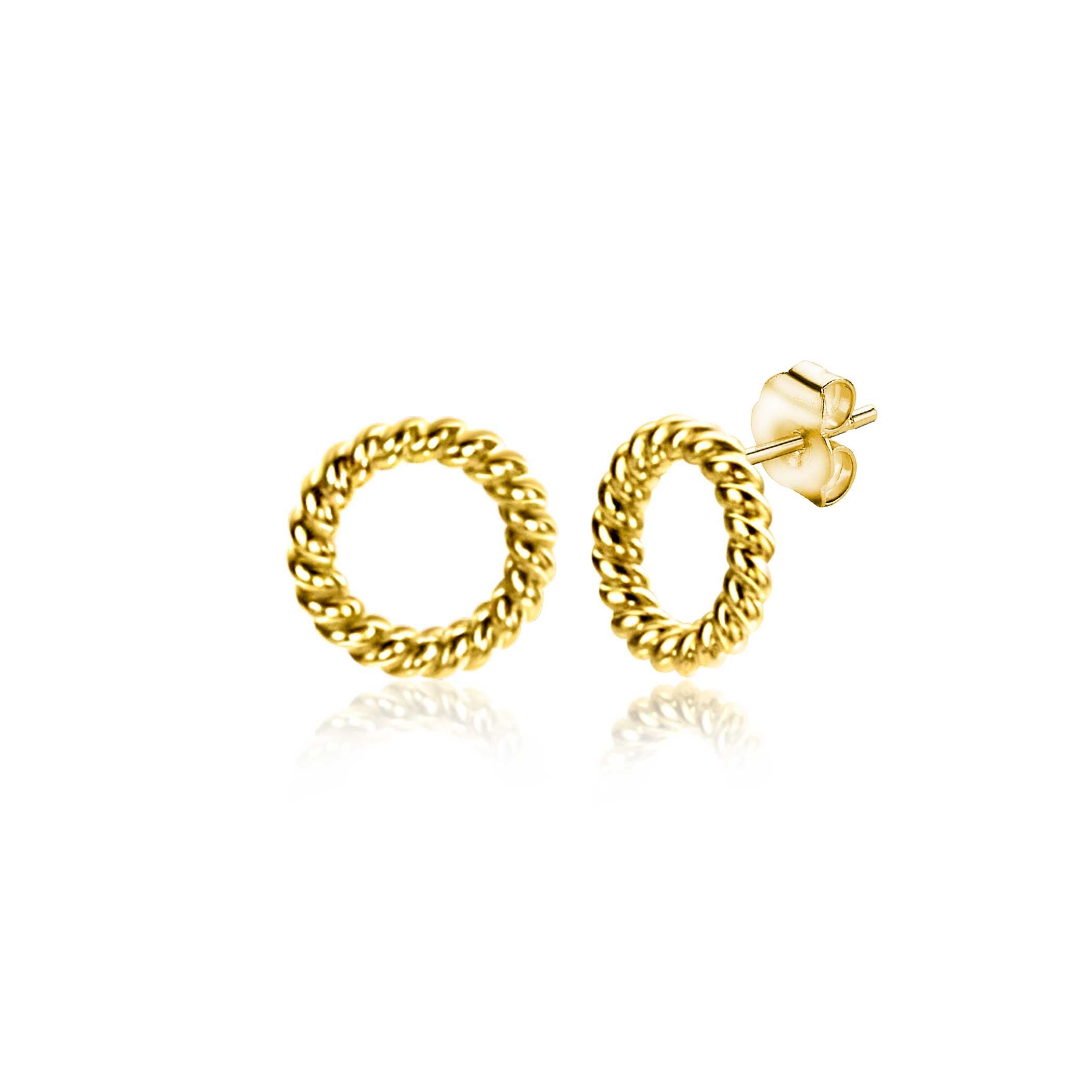 ZINZI 14K Gouden Oorknoppen ZGO400 oorbellen