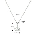 zilver gerhodineerd collier kroon zirkonia 36 + 4 cm 1337290 - PansiteNederland.nl