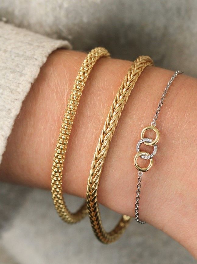 ZINZI Verguld Zilveren Armband 19,5 cm geel - ZIA1925G