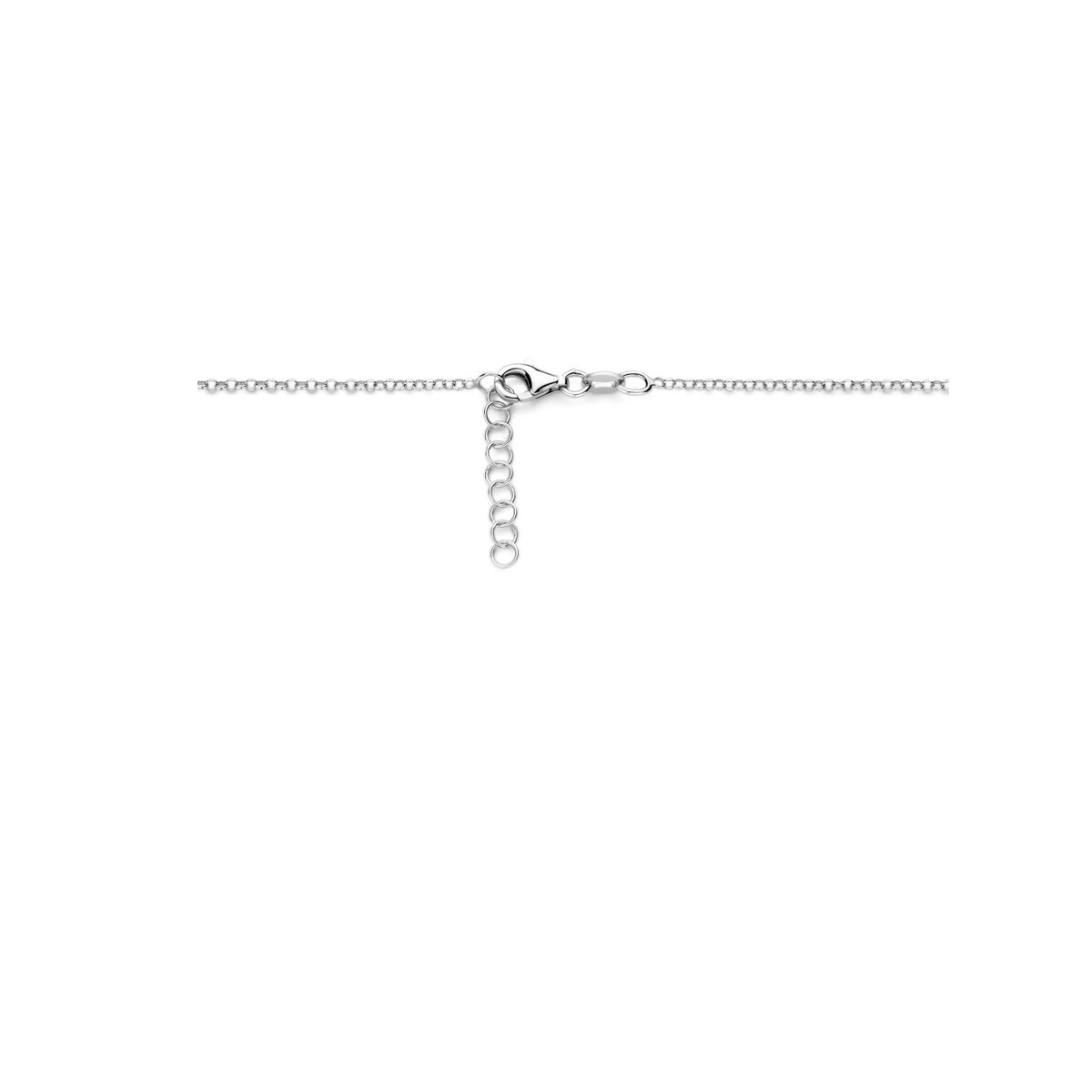 Fantasy Collection Collier emaille hartje 34 + 2 cm zilver